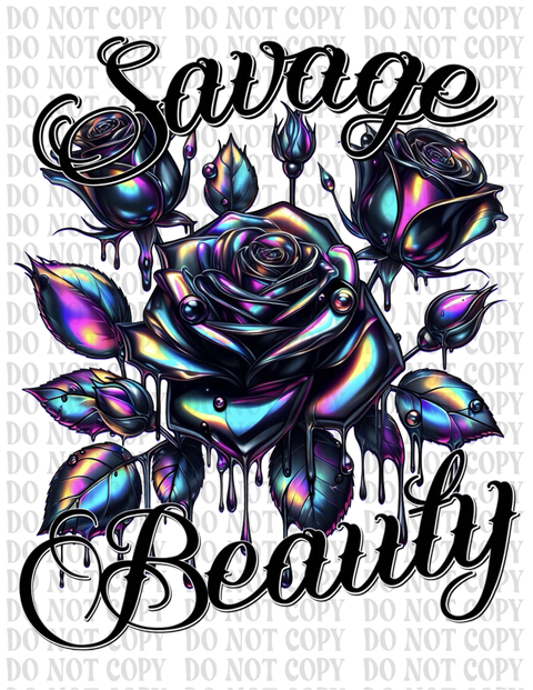 Savage Beauty DTF or Sublimation Transfer