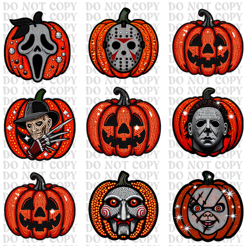 Scary Pumpkins DTF or Sublimation Transfer