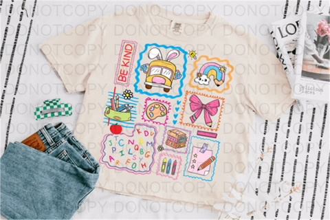 School Collage DTF or Sublimation Transfer