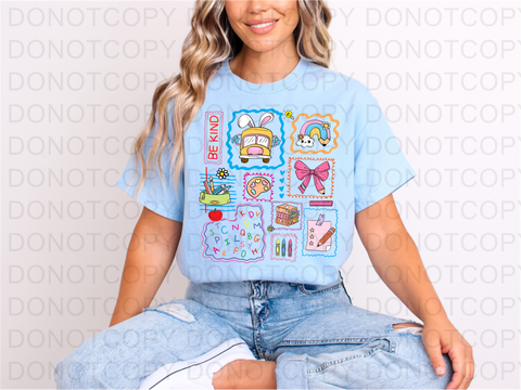 School Collage DTF or Sublimation Transfer