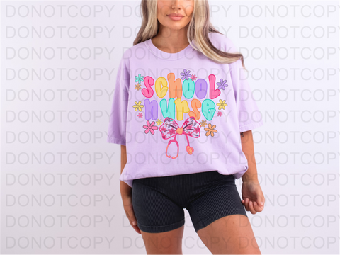 School Nurse DTF or Sublimation Transfer
