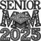 Senior Mom 2025 Rhinestone DTF or Sublimation Transfer