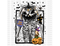 Silver Skeleton Pumpkin DTF or Sublimation Transfer