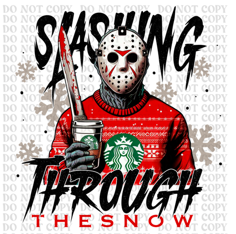 Slashing Through The Snow DTF or Sublimation Transfer