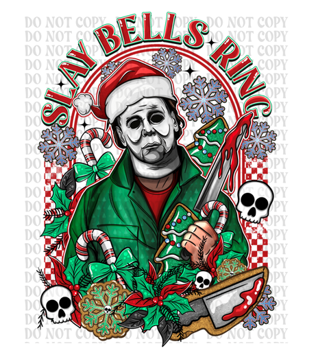 Slay Bells DTF or Sublimation Transfer