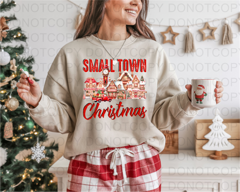 Small Town Christmas DTF or Sublimation Transfer