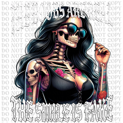 Smile Is Fake DTF or Sublimation Transfer