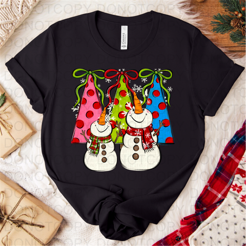 Snowman Christmas DTF or Sublimation Transfer