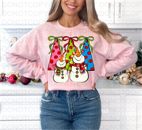Snowman Christmas DTF or Sublimation Transfer