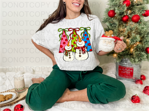 Snowman Christmas DTF or Sublimation Transfer