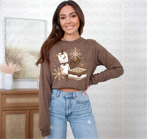 Snowman S'more DTF or Sublimation Transfer