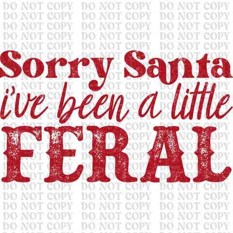Sorry Santa DTF or Sublimation Transfer