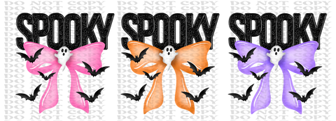 Spooky Bow Bundle DTF or Sublimation Transfer