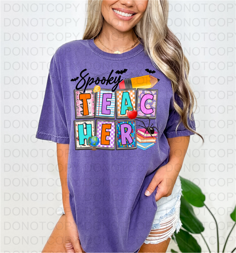 Spooky Teacher DTF or Sublimation Transfer