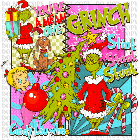 Stink Stank Green Man DTF or Sublimation Transfer
