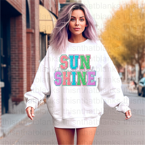 Sunshine State Of Mind Faux Embroidery DTF or Sublimation Transfer
