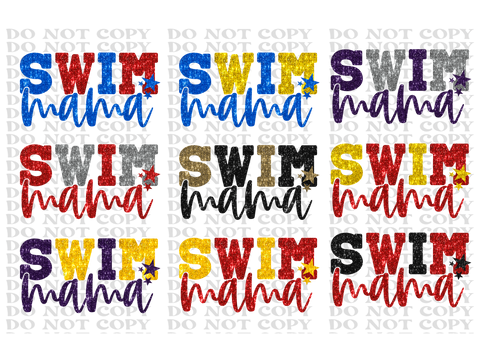 Swim Mama Bundle DTF or Sublimation Transfer