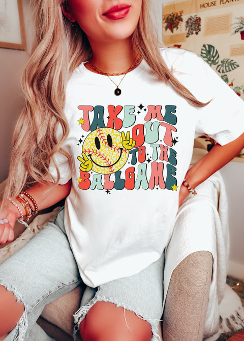 Take Me Out To The Ballgame Softball Sublimation Or DTF Transfer