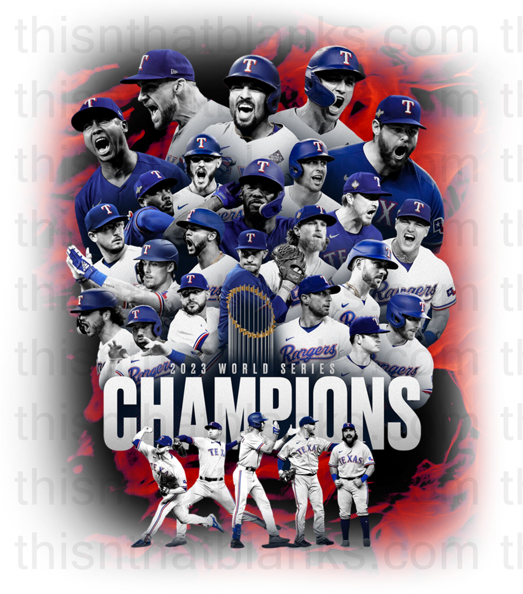 Texas Rangers World Series Champions Sublimation Or DTF Transfer This