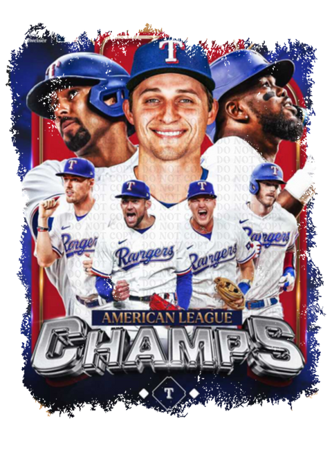 Texas Rangers Champions 2023 Sublimation Or DTF Transfer