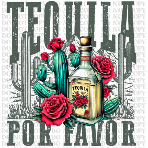 Tequilla Por Favor DTF or Sublimation Transfer
