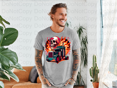 Trucker Valentine DTF or Sublimation Transfer