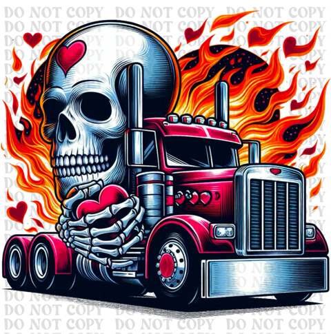 Trucker Valentine 2 DTF or Sublimation Transfer