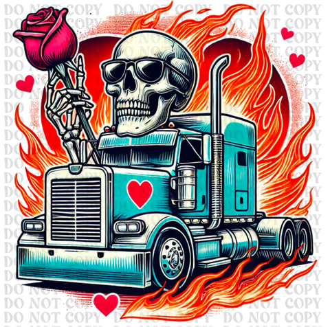 Trucker Valentine 2 DTF or Sublimation Transfer