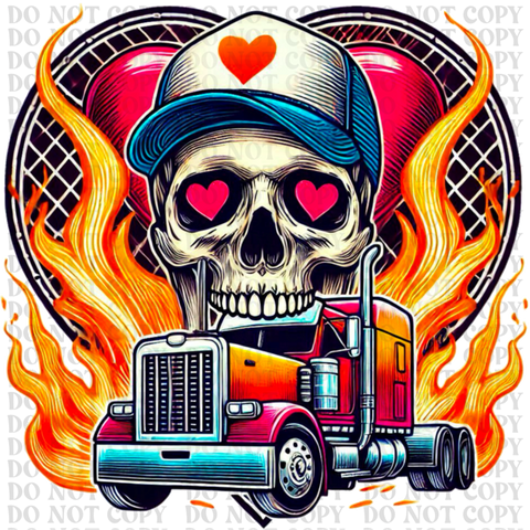 Trucker Valentine 2 DTF or Sublimation Transfer