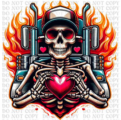 Trucker Valentine 2 DTF or Sublimation Transfer