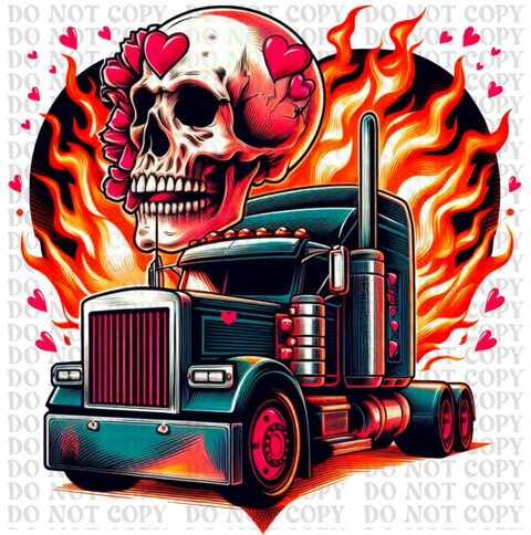 Trucker Valentine DTF or Sublimation Transfer