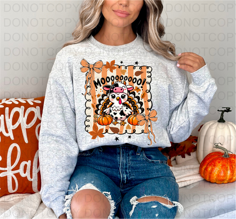 Turkey Moo Day DTF or Sublimation Transfer