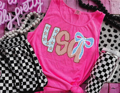 USA Seersucker DTF or Sublimation Transfer