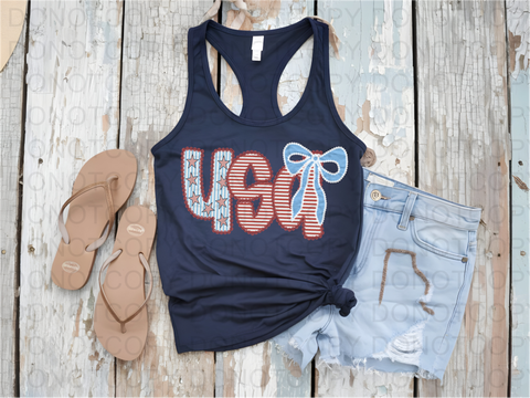 USA Seersucker DTF or Sublimation Transfer