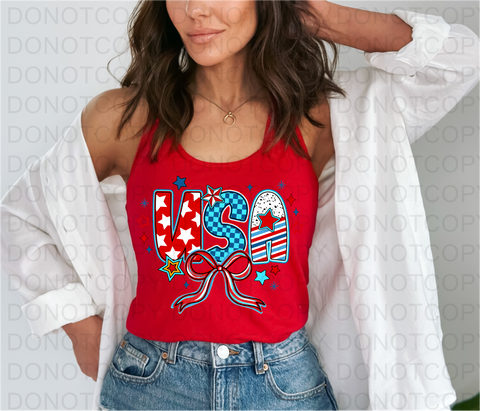 Patriotic USA DTF or Sublimation Transfer