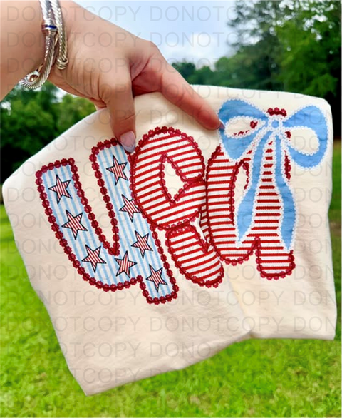 USA Seersucker DTF or Sublimation Transfer
