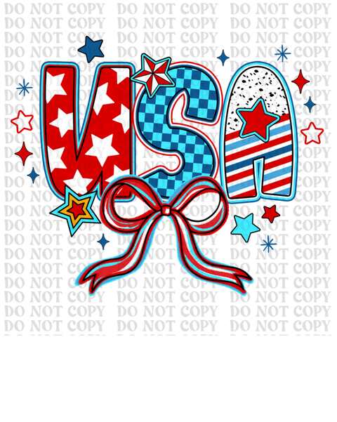 Patriotic USA DTF or Sublimation Transfer