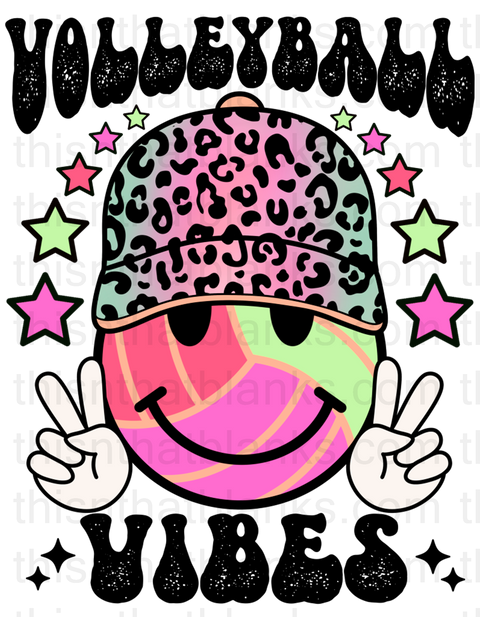 Volleyball Vibes Hat Sublimation Or DTF Transfer