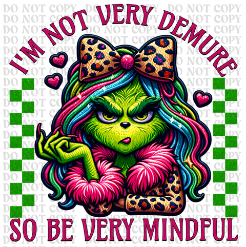 Very Demure Green Girl DTF or Sublimation Transfer