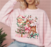 Vintage Pink Christmas DTF or Sublimation Transfer