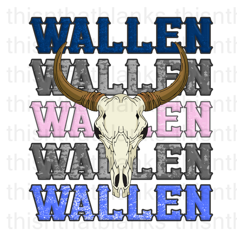 Wallen Blue Sublimation Or DTF Transfer