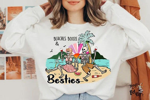 Beaches Booze And Besties Sublimation Or DTF Transfer