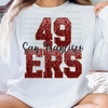 San Fransisco 49'ers Sequin Sublimation or DTF Transfer