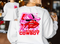 Kiss Me Cowboy With Pocket Sublimation or DTF Transfer