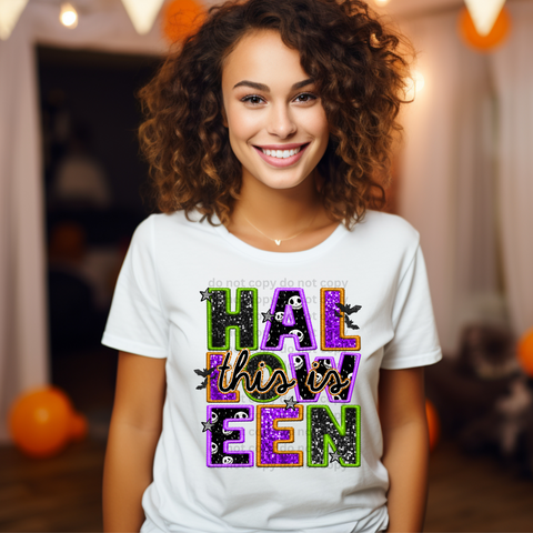 This Is Halloween Sequin Sublimation or DTF Transfer