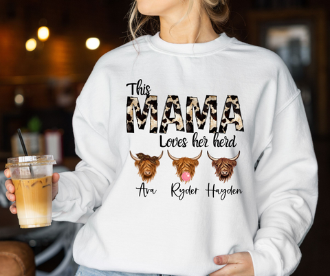 This Mama Loves Her Herd Sublimation or DTF Transfer