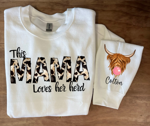 This Mama Loves Her Herd Sublimation or DTF Transfer