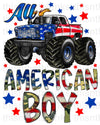 All American Boy Monster Truck Sublimation Or DTF Transfer