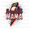 Baseball Mama Leopard Lightening Bolt Sublimation Or DTF Transfer