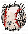 Leopard Baseball Mama Sublimation Or DTF Transfer